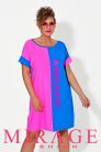 Mirage Sekina betétes ruha, királykék-neon pink
