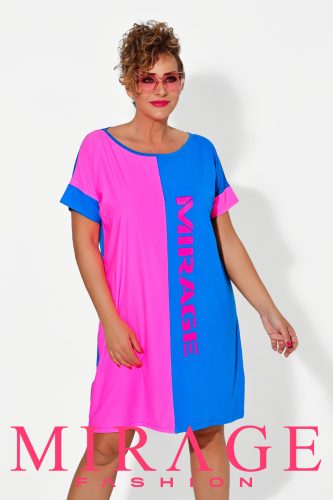 Mirage Sekina betétes ruha, királykék-neon pink