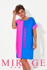 Mirage Sekina betétes ruha, királykék-neon pink