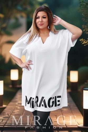 Mirage Minoretta lezser puplin tunika, fehér