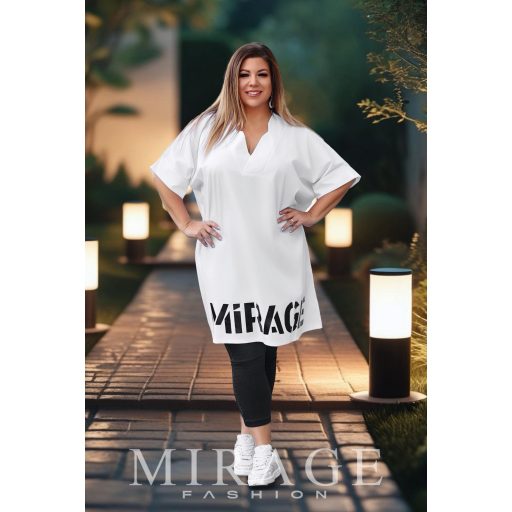 Mirage Minoretta lezser puplin tunika, fehér