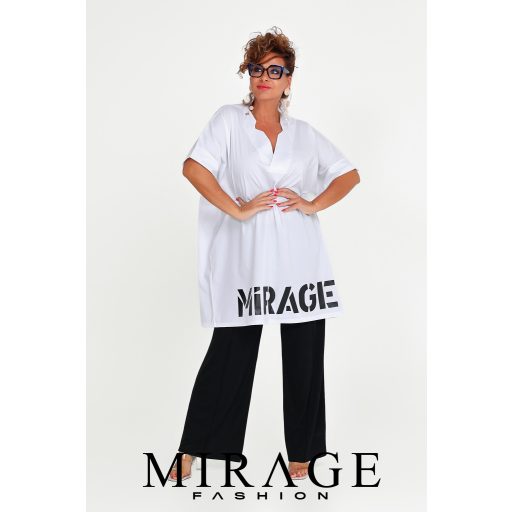 Mirage Minoretta lezser puplin tunika, fehér
