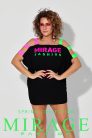 Mirage Shark vállán neon pántos tunika, fekete