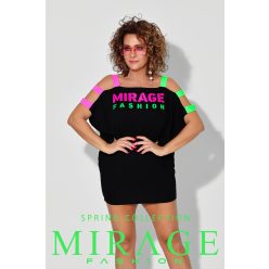 Mirage Shark vállán neon pántos tunika, fekete