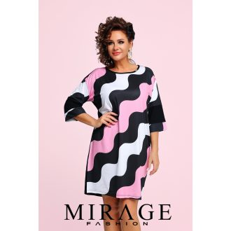 Mirage Ingeborg egyenes szabású ruha, hullámos