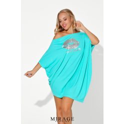 Mirage Kiss asszimetrikus pamut tunika, menta