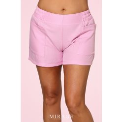 Mirage Karlita lenvászon short, babarózsaszín