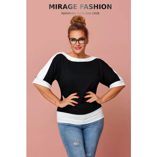 Mirage Tennessy csónaknyakú felső, fekete