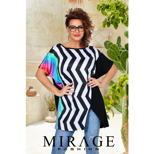Mirage Delila szabott tunika, csíkos