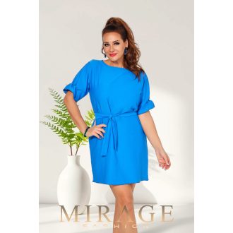 Mirage Tulipán silky szatén ruha, királykék