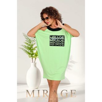 Mirage Berberon vállain nyitott tunika, almazöld
