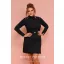 Mirage Eklektika díszgombos ruha, fekete