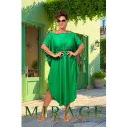 Mirage Melon húzókás silky szatén maxiruha, brazil zöld