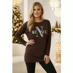 Rensix Zselyke tunika, csokibarna