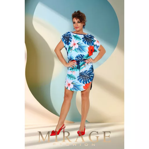 Mirage Marlenka szűkített öves ruha, mintás