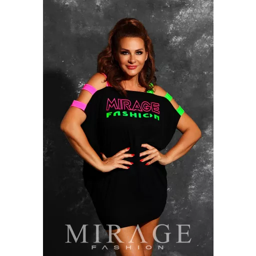Mirage Sephora vállain pántos tunika, fekete