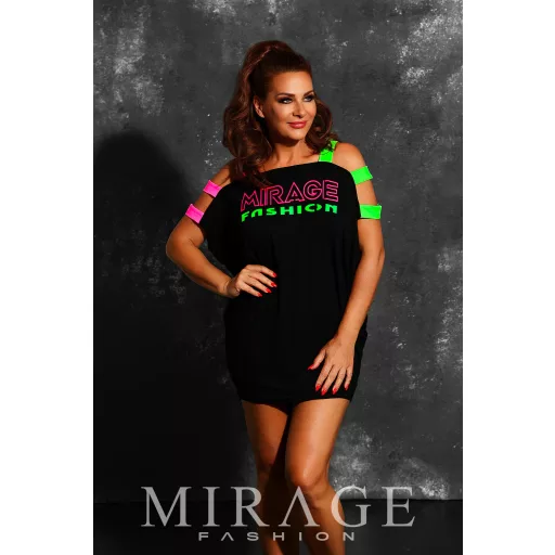 Mirage Sephora vállain pántos tunika, fekete
