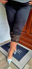 Fashion by Nono csipkés aljú 3/4-es leggings, fekete