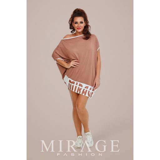 Mirage Alíz asszimetrikus tunika, bézs