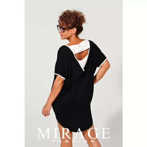 Mirage Livy hátán kivágott bő tunika, fekete