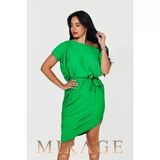 Mirage Kimberly asszimetrikus silky szatén tunika, zöld