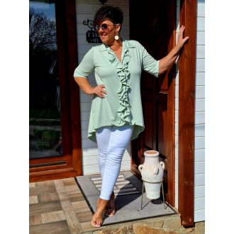 Fashion by Nono Venice fodros ingtunika, zsálya