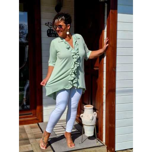 Fashion by Nono Venice fodros ingtunika, zsálya