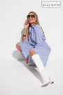 Anna Russo Audrey ruha, kék csíkos