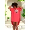 Mirage Helen silky szatén tunika, neon korall