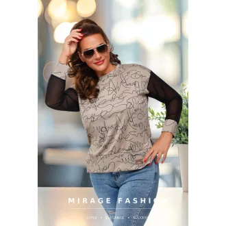 Mirage Cékla neccbetétes pulóver, fekete
