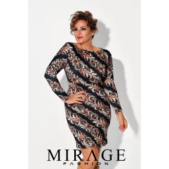Mirage Zipfer szabott ruha, barokk mintás