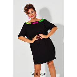 Mirage Depo bő tunika, fekete-neon