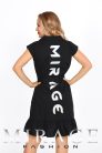 Mirage Mirjam puplin öves ingruha, fekete