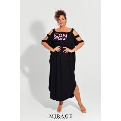Mirage Icon vállán pántos maxiruha, fekete