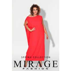 Mirage Dóra silky vállán húzókás maxiruha, dinnye