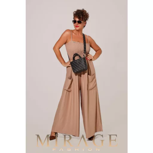 Mirage Bozsena silky szatén overál, homok