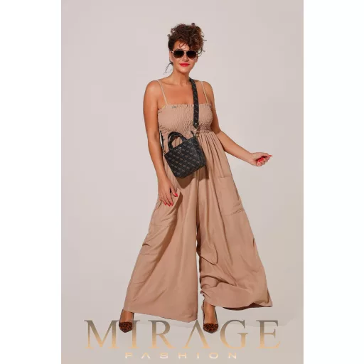 Mirage Bozsena silky szatén overál, homok