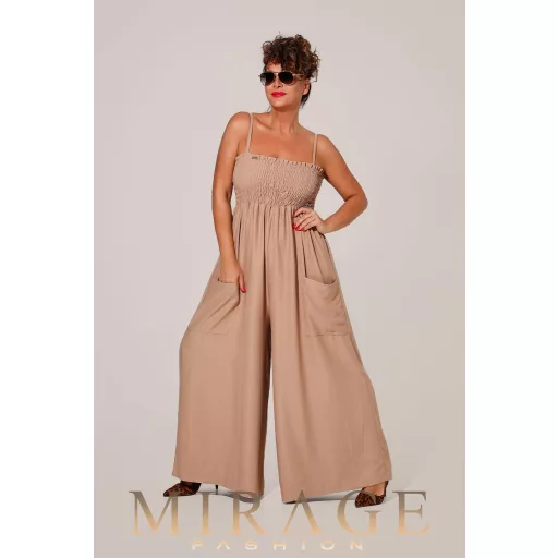 Mirage Bozsena silky szatén overál, homok