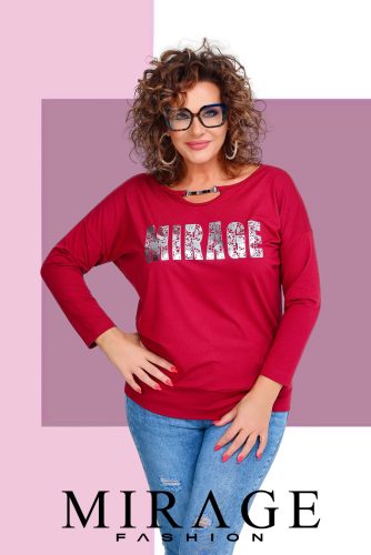 Mirage Angéla nyomott felső, bordó