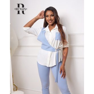 Rensix díszmellényes ing, babakék