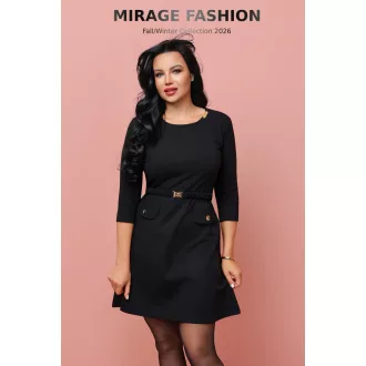 Mirage Velence öves puntó ruha, fekete