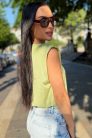 Anna Russo Shiny Kayla rövid felső, zöld