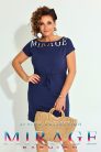 Mirage Look zsebes, kötős ruha, tengerészkék