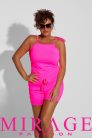 Mirage Penelope nyakba kötős poliamid overál, UV pink