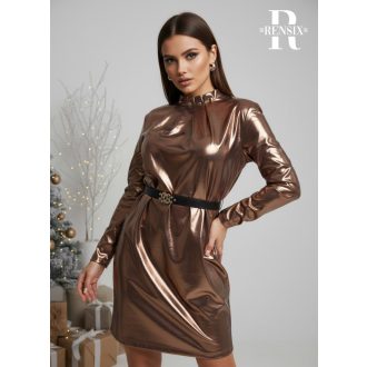 Rensix Element metál fényű ruha, arany