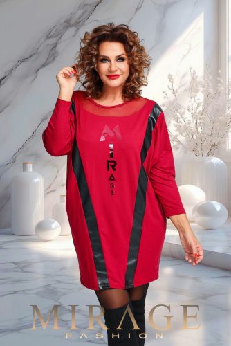 Mirage Rebeka bőrbetétes tunika, bordó