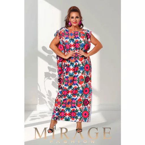 Mirage Zanzibár vállán húzókás maxiruha, matyós