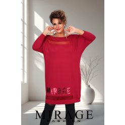 Mirage Lotty necc betétes ruha, bordó