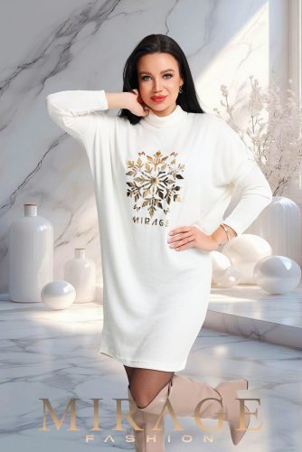 Mirage Hannaróza vastag kötött pulóver, krém