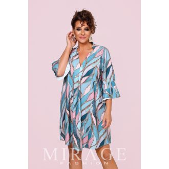 Mirage Flamingó fodros zsorzsett ruha, mintás